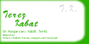 terez kabat business card